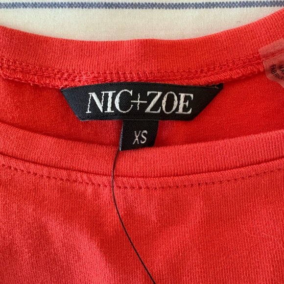 New XS Nic & Zoe Orange Coral Scoop Neck Tank Top - Picture 9 of 13